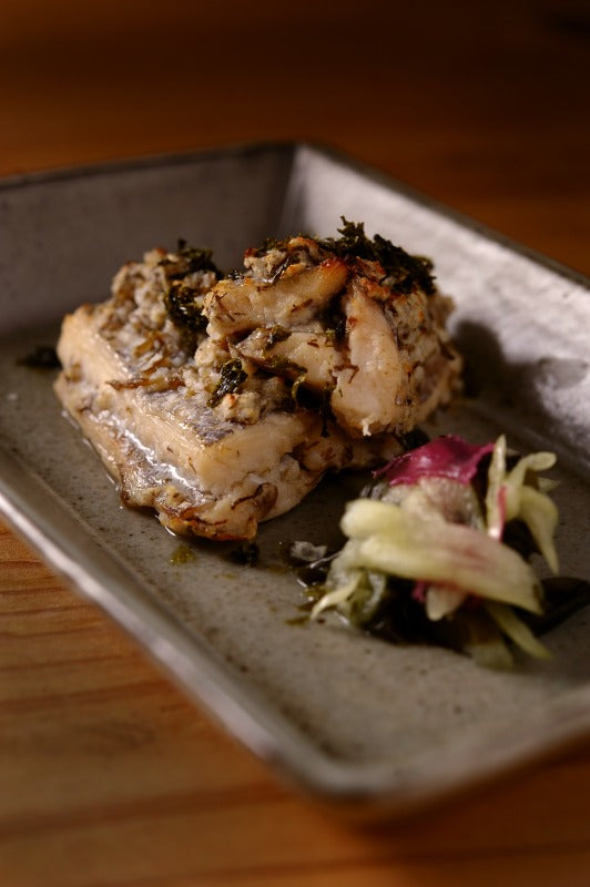 太刀魚のもずくとろろ焼き