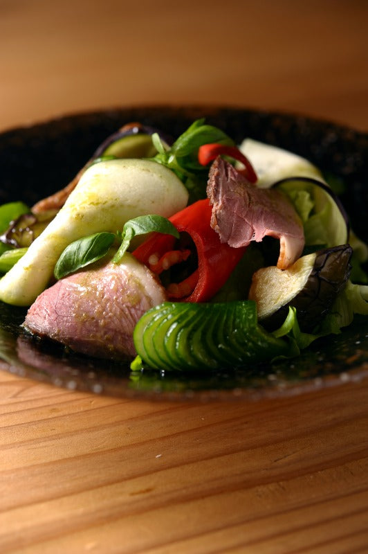 鴨ロースと水茄子のサラダ