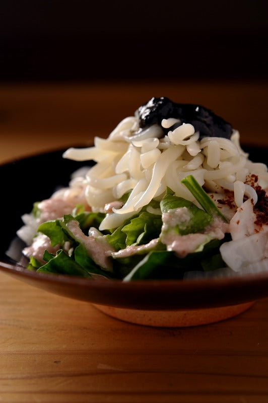 いかそうめんと新玉葱のサラダ