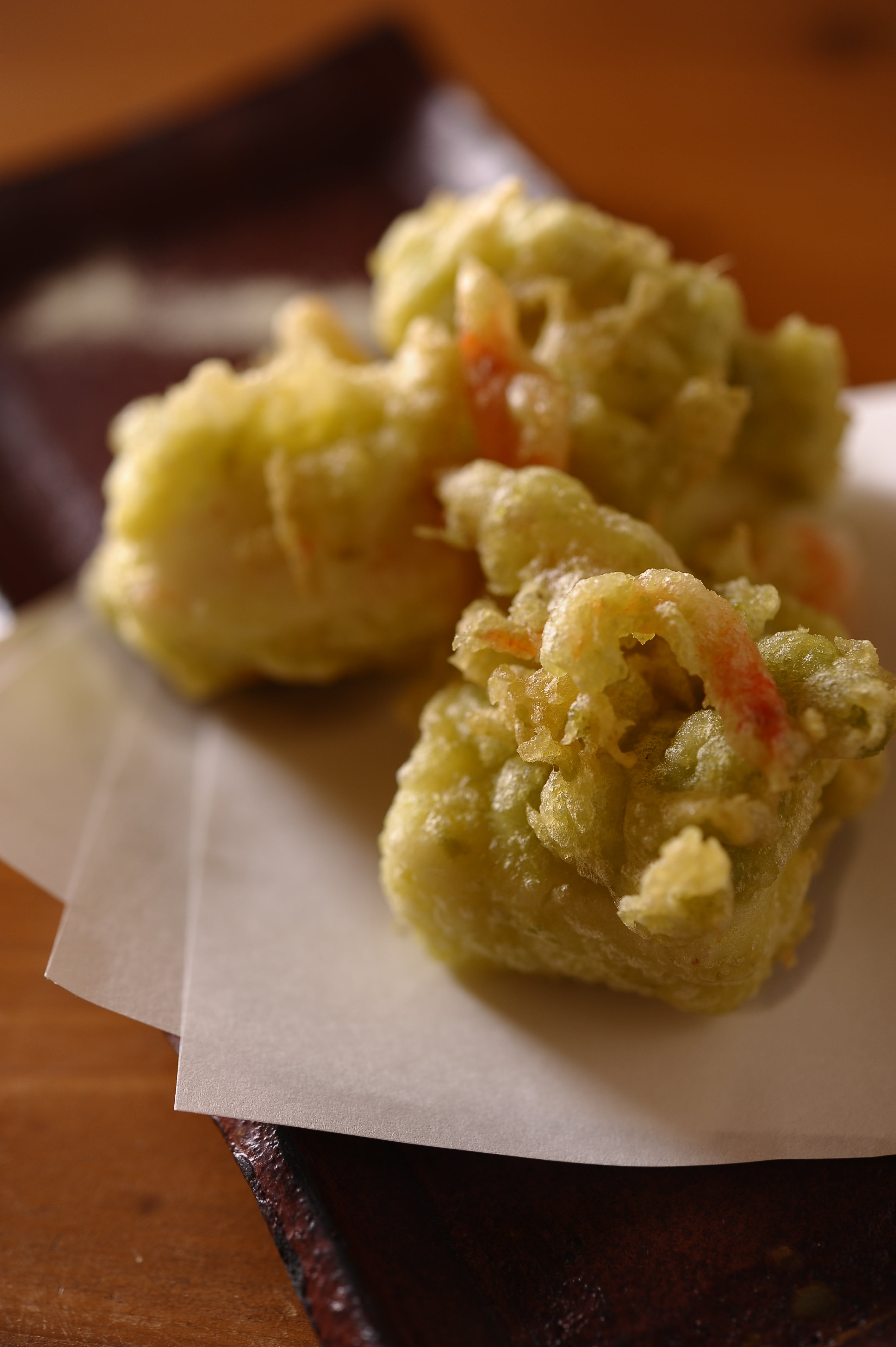 白子豆腐の空豆衣揚げ