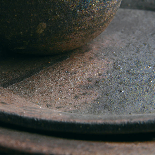 黒銀灰 正角皿 – TOU