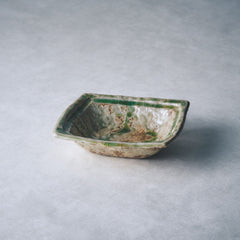 緑灰釉　角豆鉢(小)