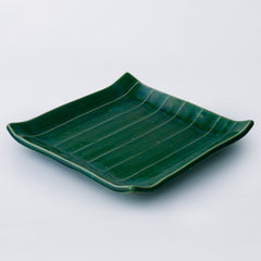 織部　正角皿（L)