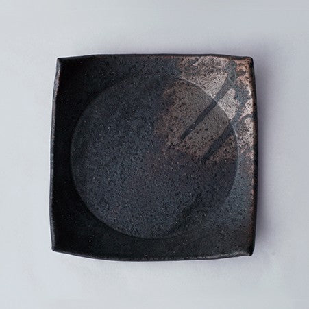 黒銀灰 正角皿 – TOU