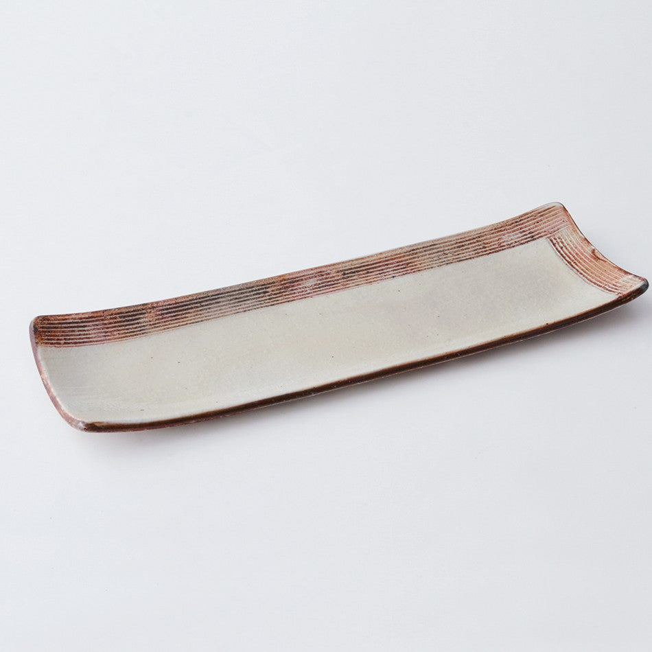 渕荒横彫 L 彫 長皿 – TOU